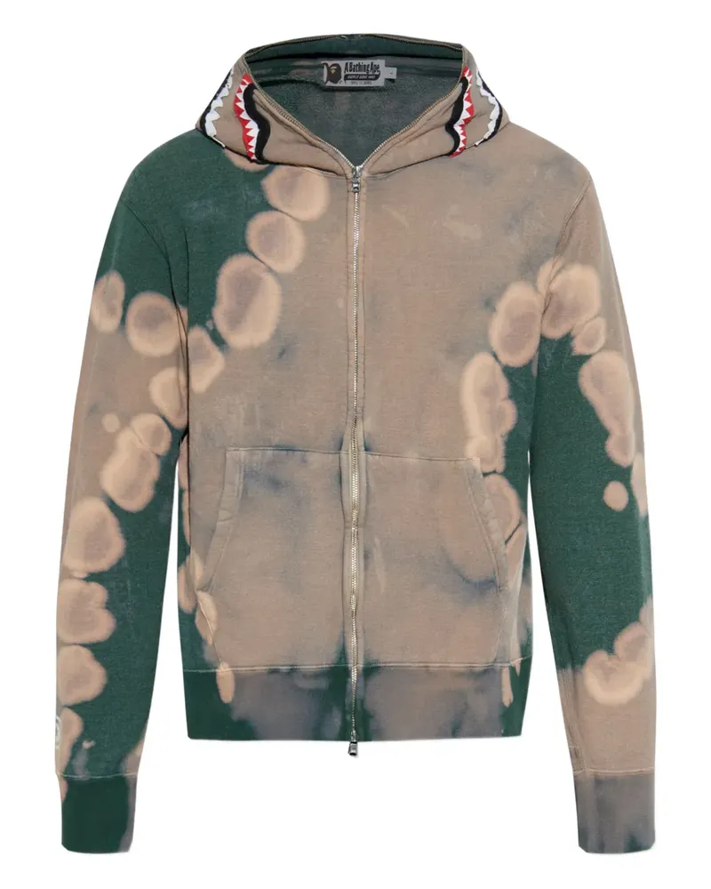BAPE Hoodie mit Batikmuster - Grün Grün