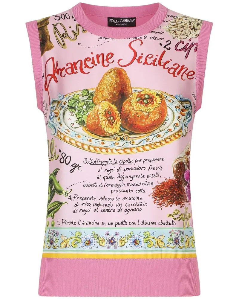 Dolce & Gabbana Oberteil mit Print - Rosa Rosa