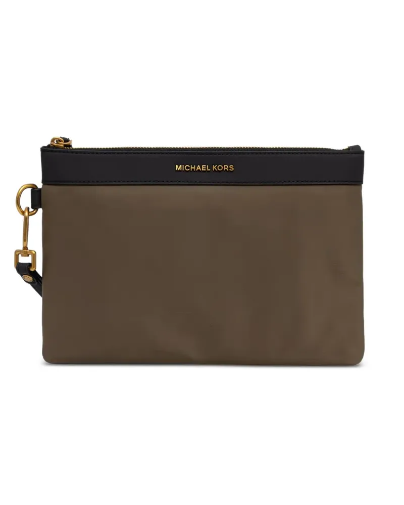 Michael Kors Brooklyn Clutch mit Logo-Schriftzug - Braun Braun