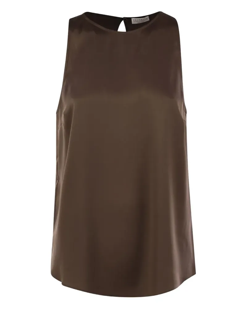 Brunello Cucinelli Ärmellose Bluse - Braun Braun