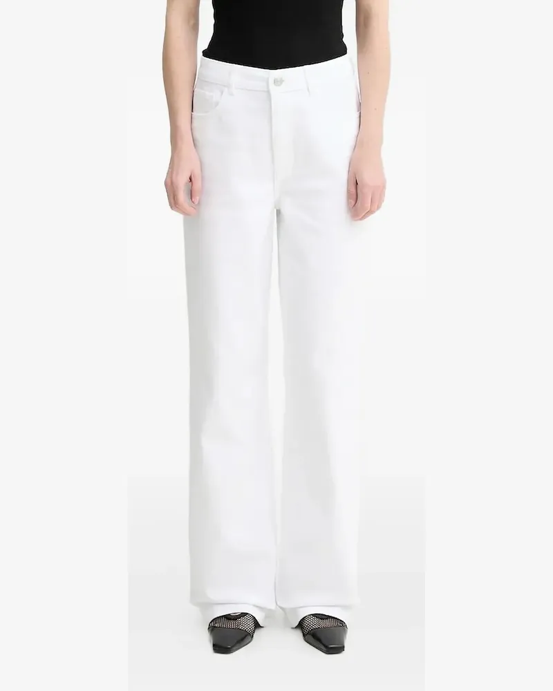 Gestuz Jeans mit Logo-Patch - Weiß Weiß