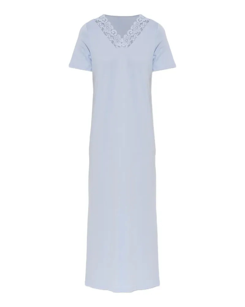 Hanro Moments lace-trim nightdress - Blau Blau