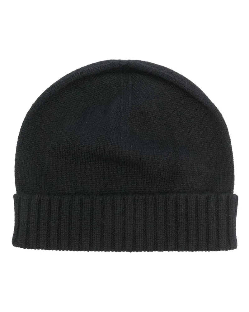 Malo Beanie aus Kaschmir - Schwarz Schwarz