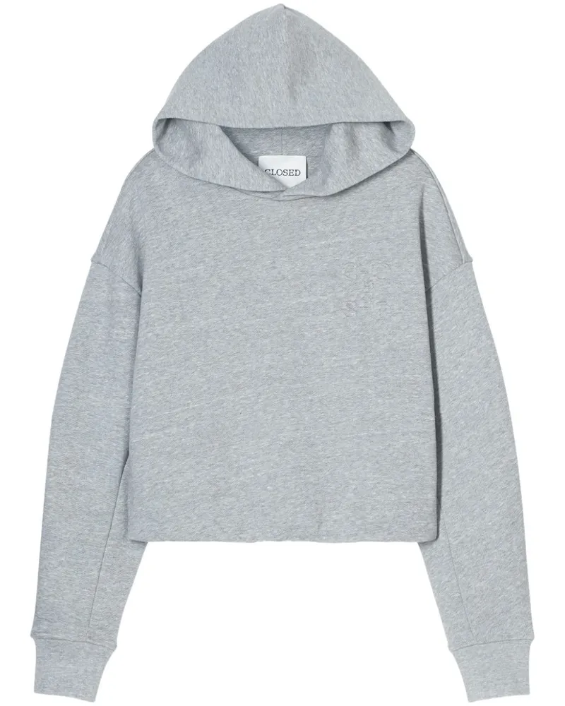 Closed Folded Hem Hoodie - Grau Grau