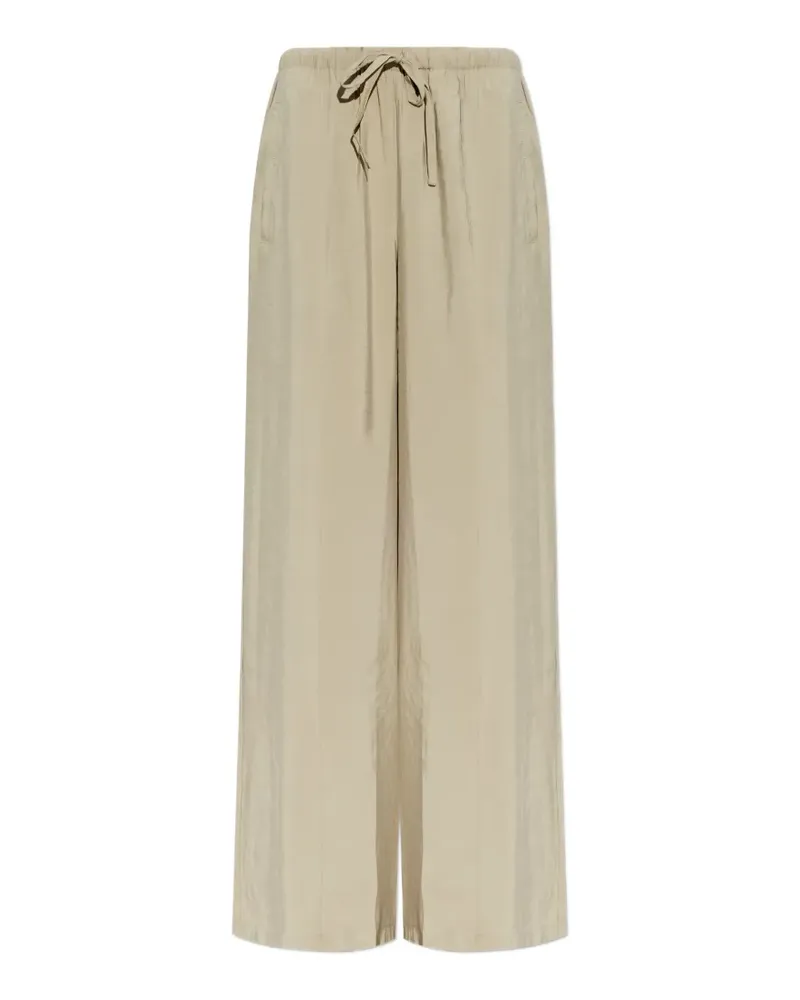 Kitsuné drawstring wide-leg trousers - Nude Nude