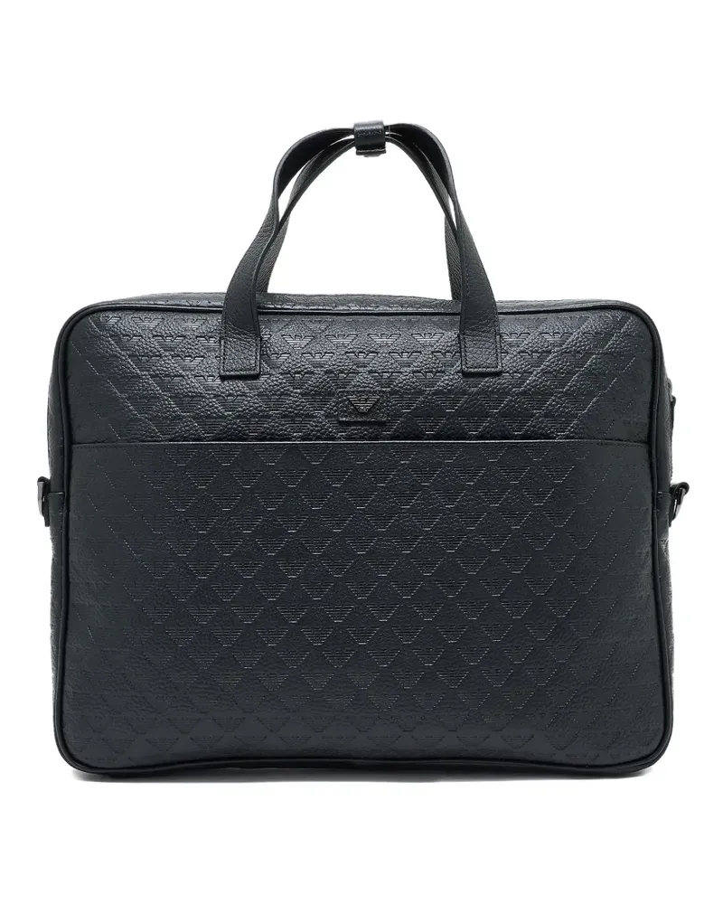 Emporio Armani Aktentasche mit Adler-Motiv - Schwarz Schwarz