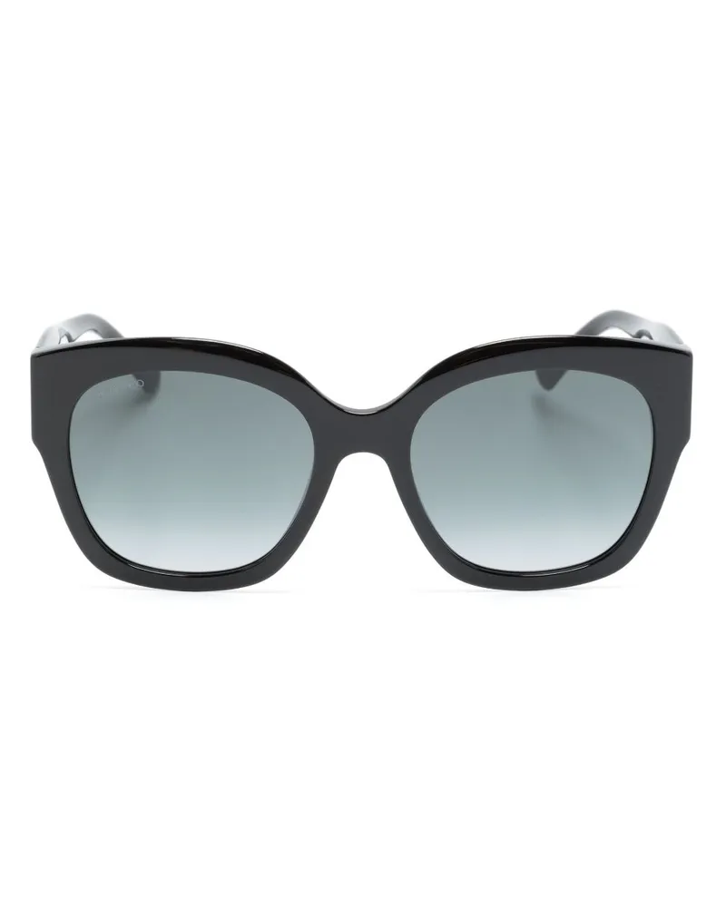Jimmy Choo Sonnenbrille mit eckigem Gestell - Schwarz Schwarz