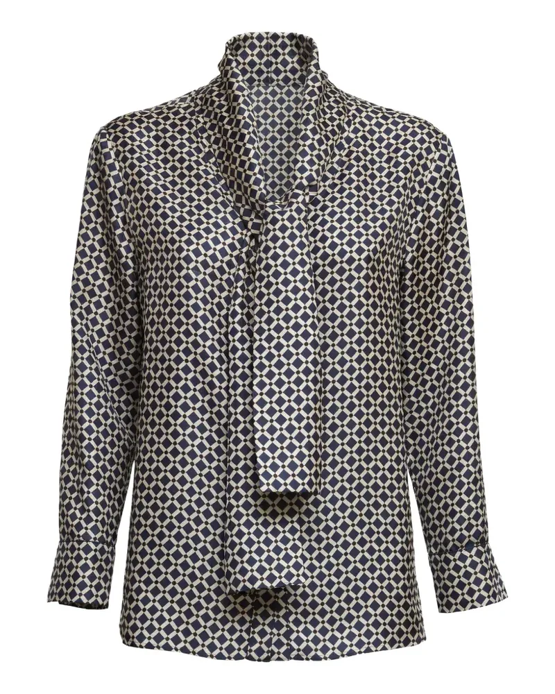 Max Mara Vittoria Hemd mit Print - Blau Blau