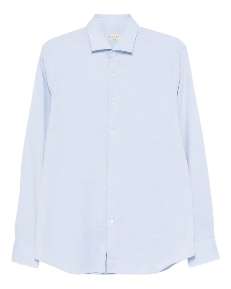 XACUS Texturiertes Hemd - Blau Blau