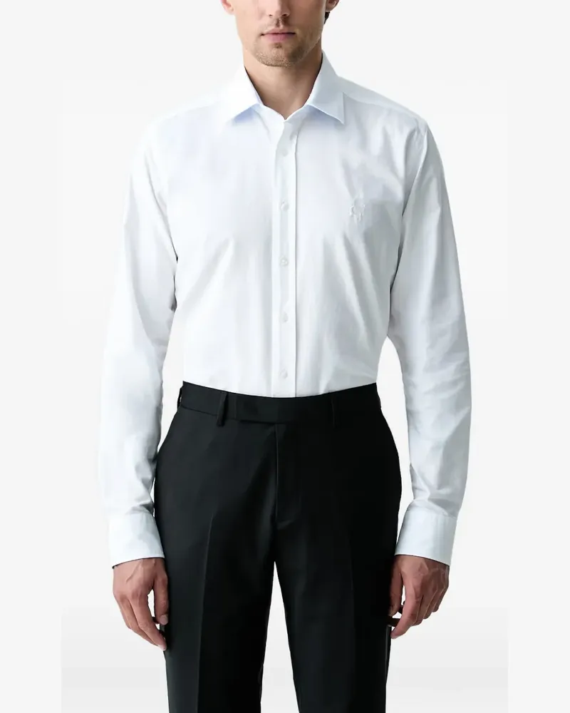 Karl Lagerfeld Hemd mit Logo-Stickerei - Weiß Weiß