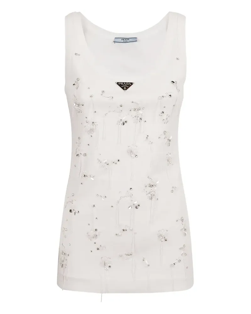 Prada embellished vest - Weiß Weiß