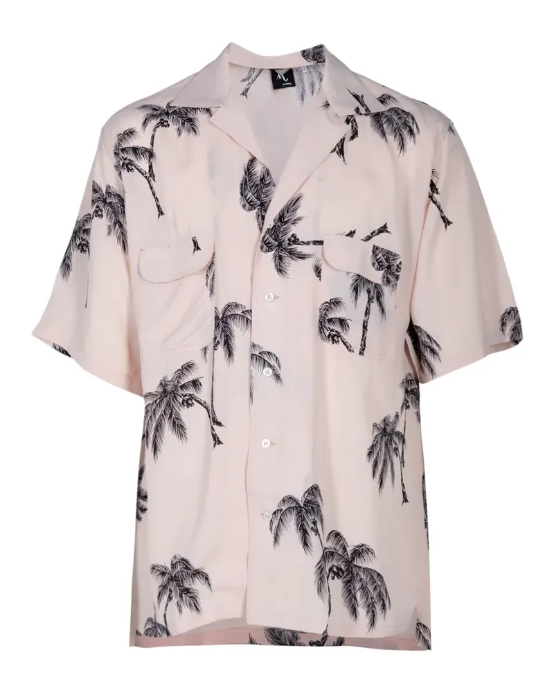 Doppiaa palm tree-print shirt - Rosa Rosa