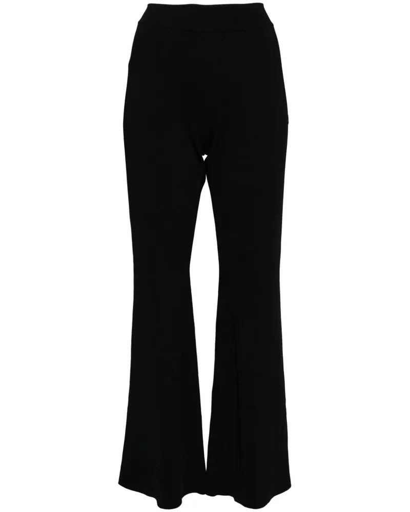 Stella McCartney Ausgestellte High-Waist-Hose Schwarz