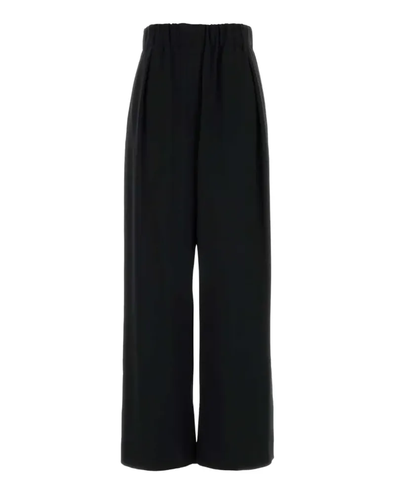 Jil Sander wide-leg crepe trousers - Schwarz Schwarz