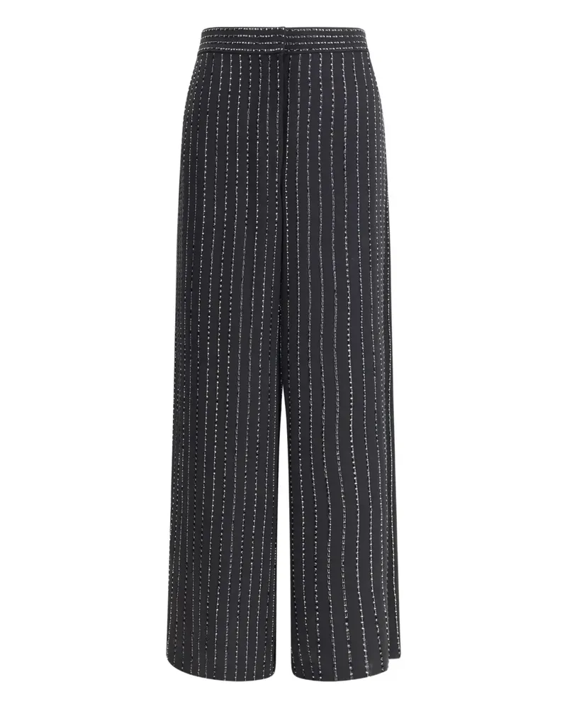 Giorgio Armani Schlaghose mit Paillettenverzierung - Schwarz Schwarz