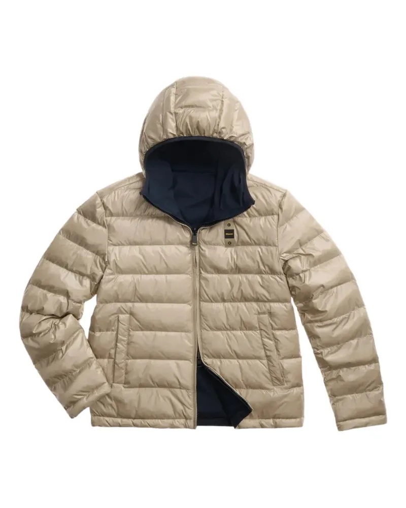Blauer Wendbare Kapuzenjacke Blau