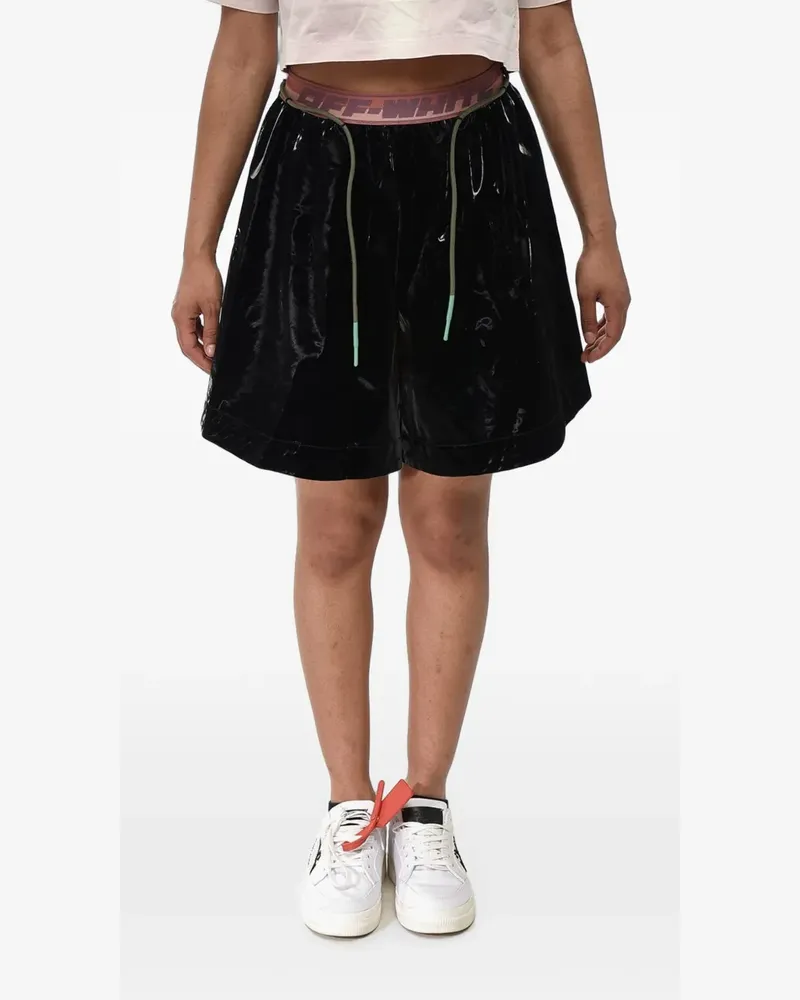 OFF-WHITE nylon shorts Velvet with logo elastic waistband - Schwarz Schwarz