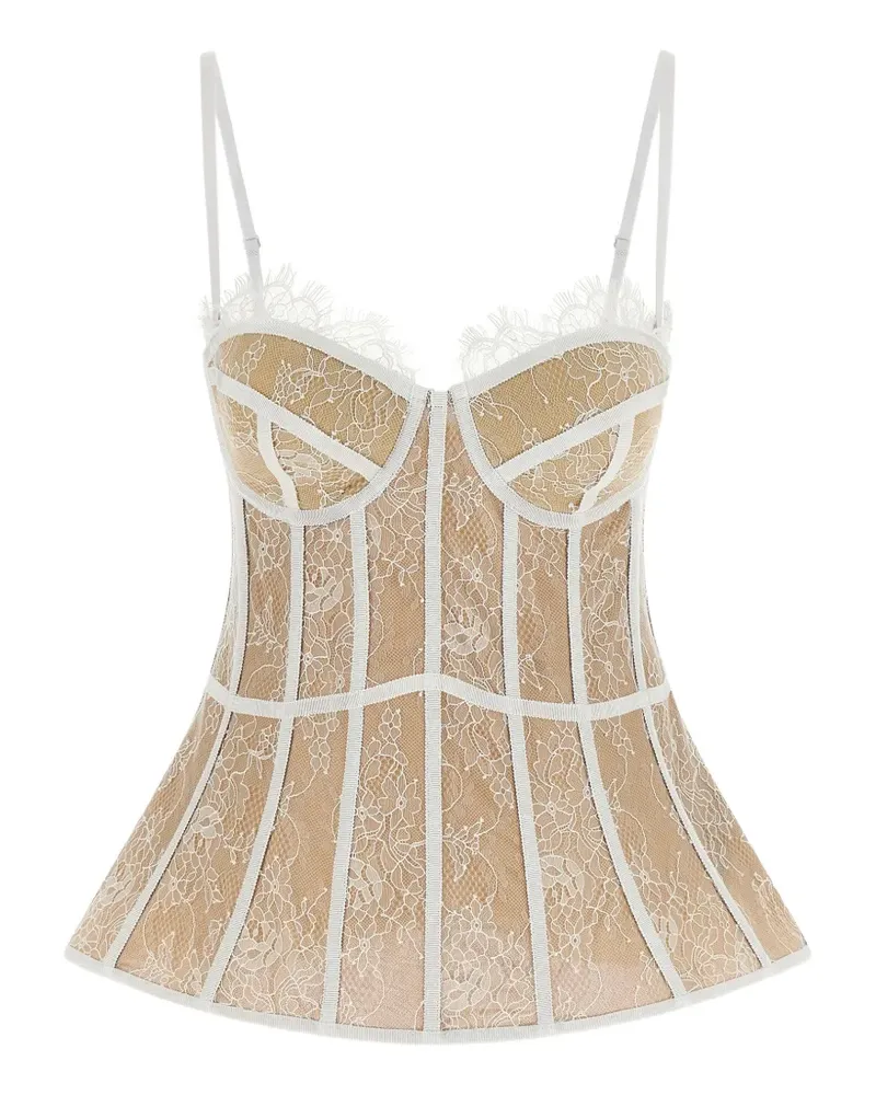 Giuseppe di Morabito lace bustier top - Nude Nude