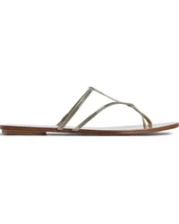 Pedro Garcia Riemensandalen mit Kristallen Gold