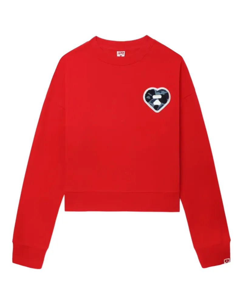 BAPE Pullover mit Herzmotiv - Rot Rot