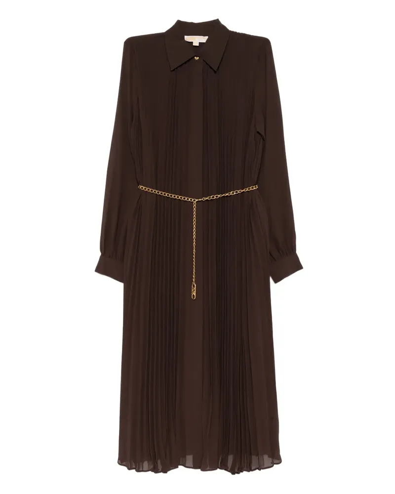 Michael Kors Georgette Kleid - Braun Braun