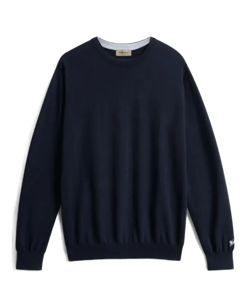 Woolrich logo cotton sweater - Blau Blau