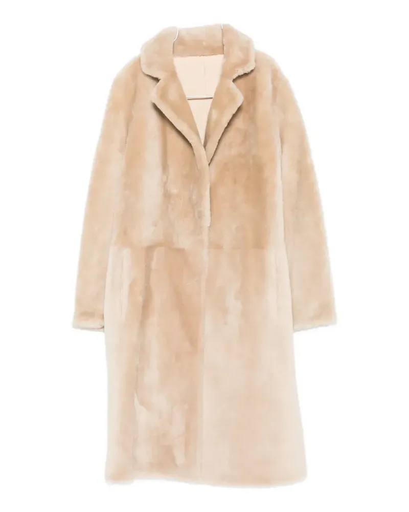 Yves Salomon shearling coat - Nude Nude