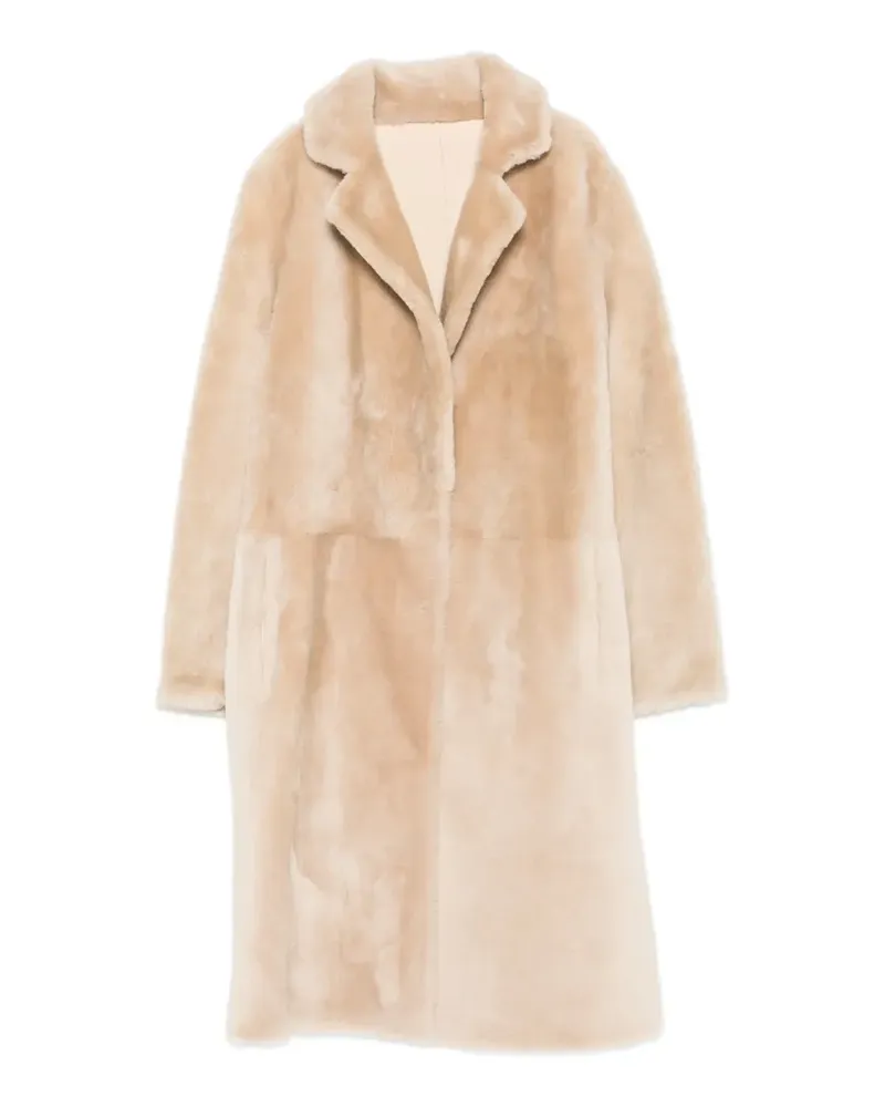 Yves Salomon shearling coat - Nude Nude