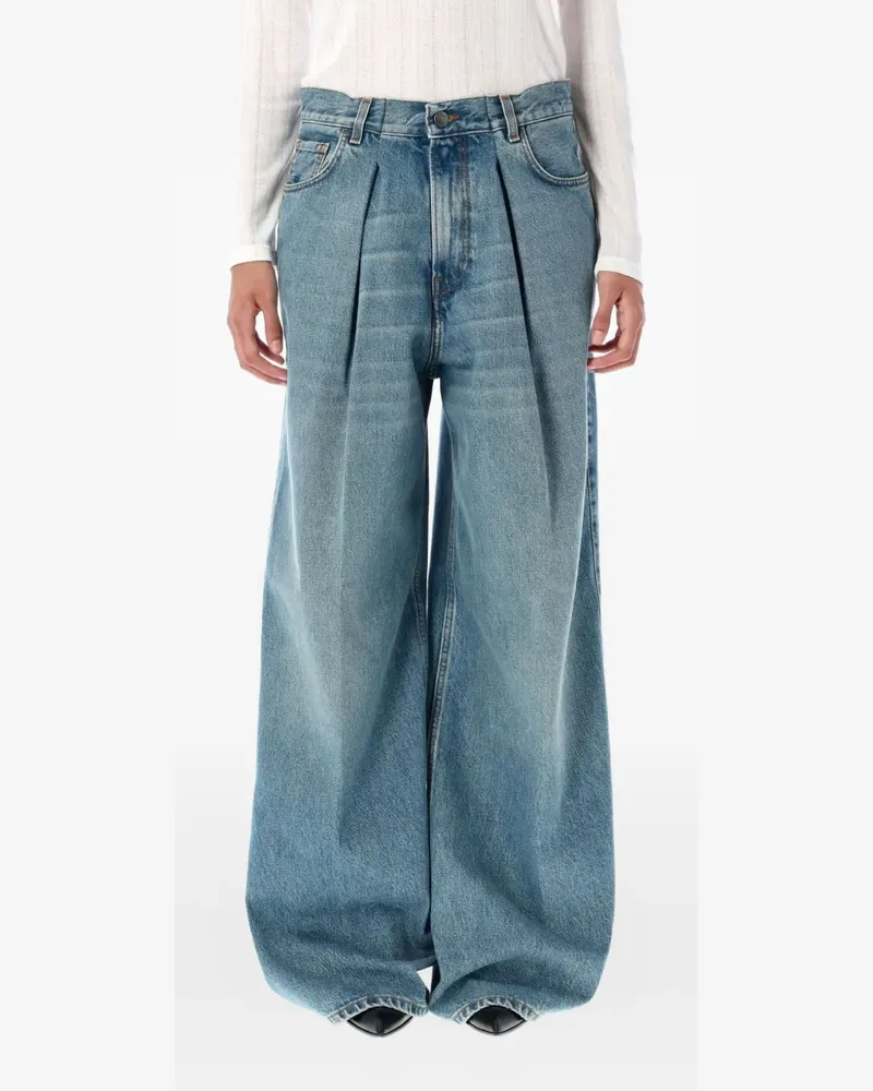 Haikure Weite Candy Jeans mit Falten - Blau Blau