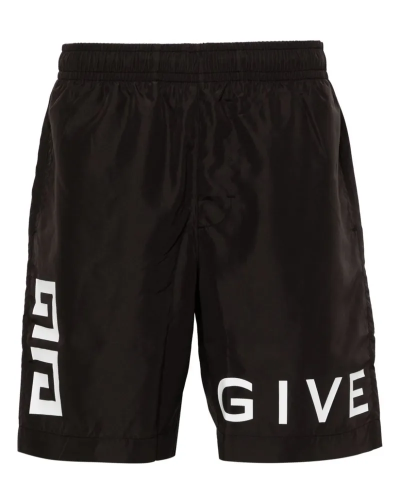 Givenchy Badeshorts mit Logo-Print - Schwarz Schwarz