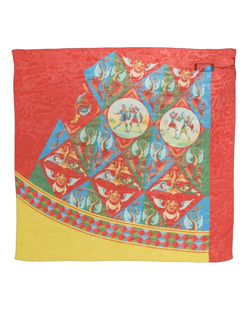 Dolce & Gabbana printed silk scarf - Rot Rot