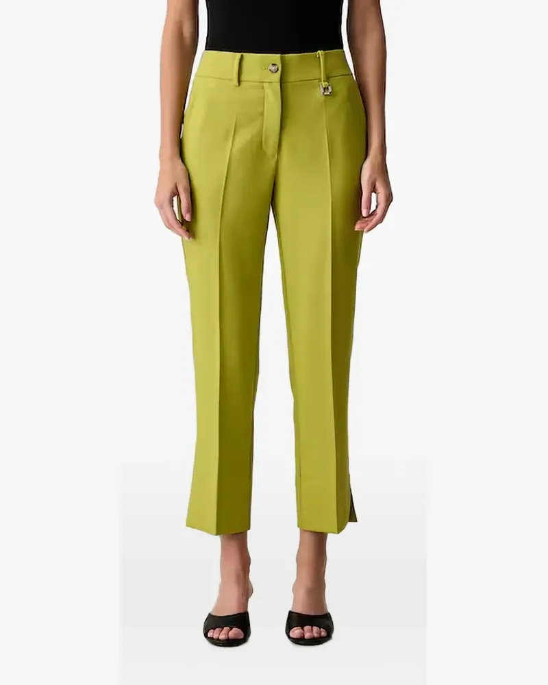 JOOP! logo-waistband pressed-crease trousers - Grün Grün