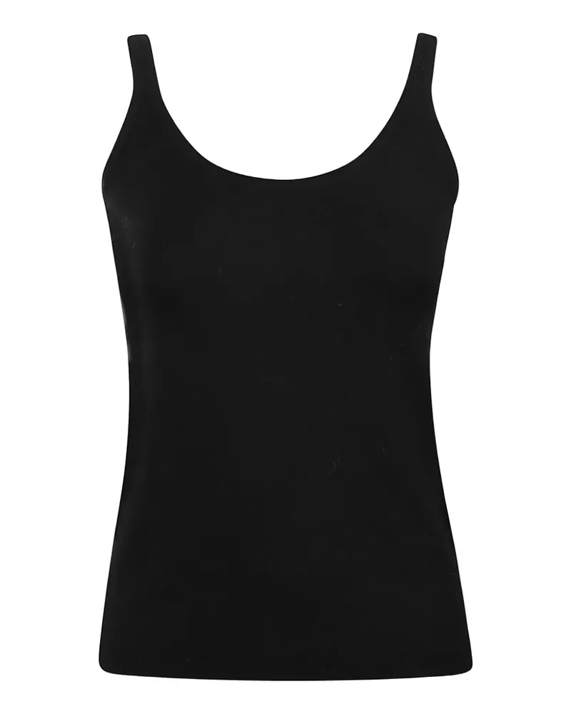 Max Mara Trägershirt mit U-Ausschnitt - Schwarz Schwarz