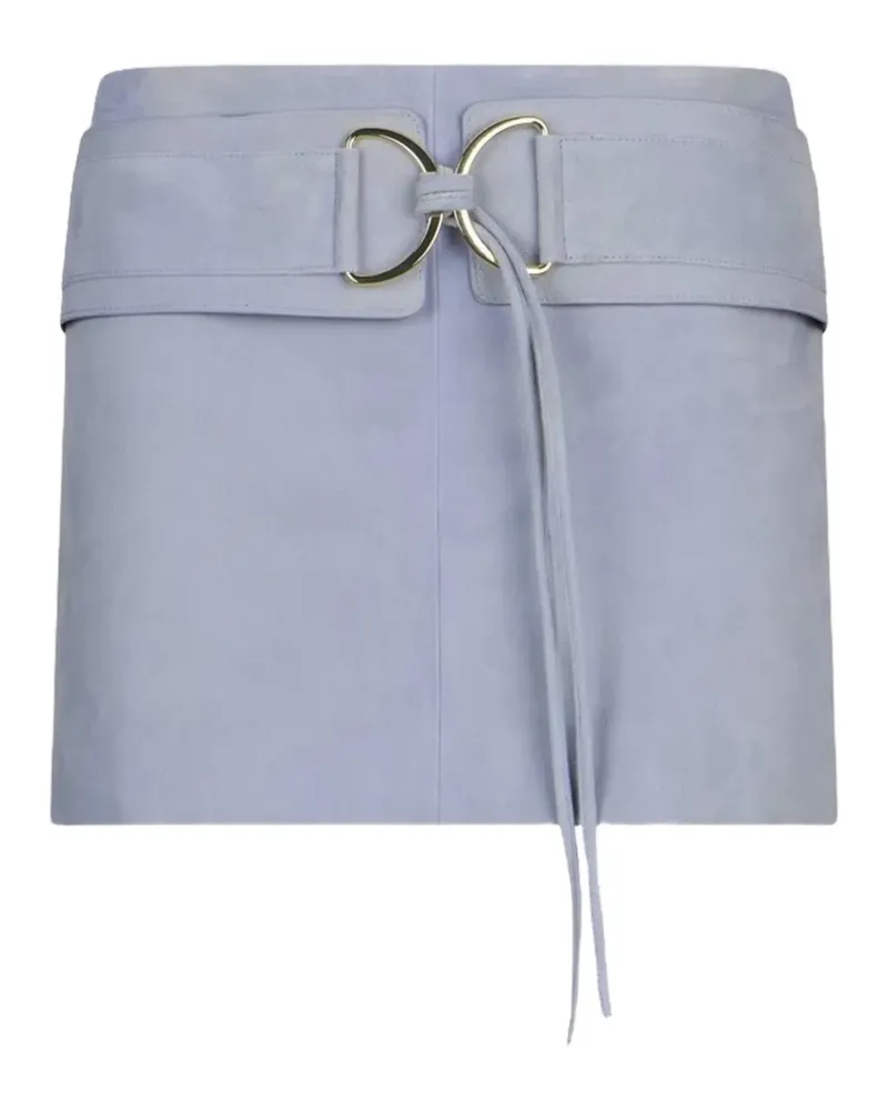 Liu Jo removable belt suede midi skirt - Blau Blau