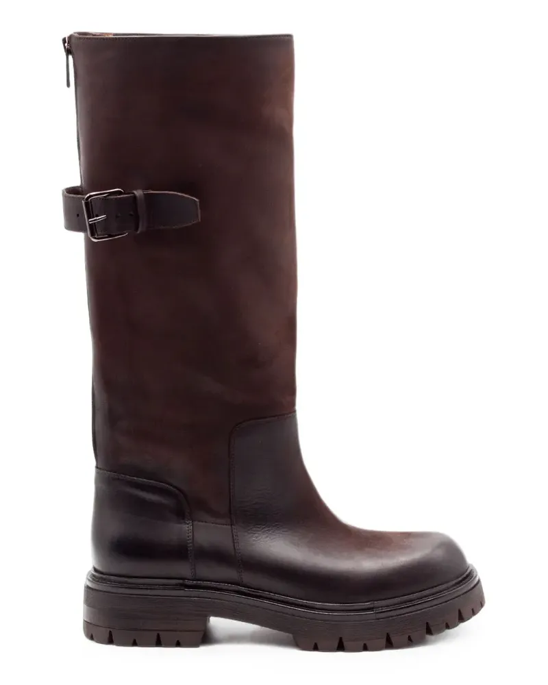 Elena Iachi buckle-strap lug-sole boots - Braun Braun