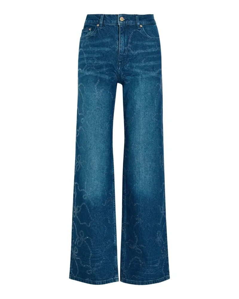 LoveShackFancy Dessa embellished jeans - Blau Blau