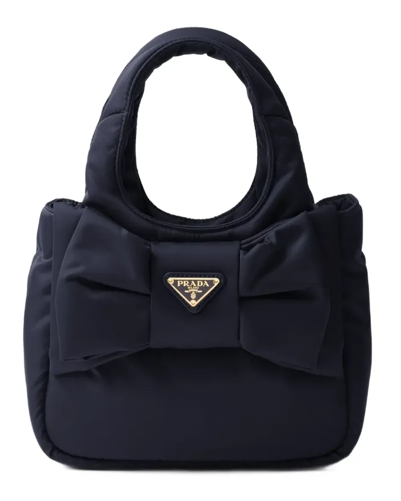 Prada Tote Bag mit Schleifenverzierung - Blau Blau