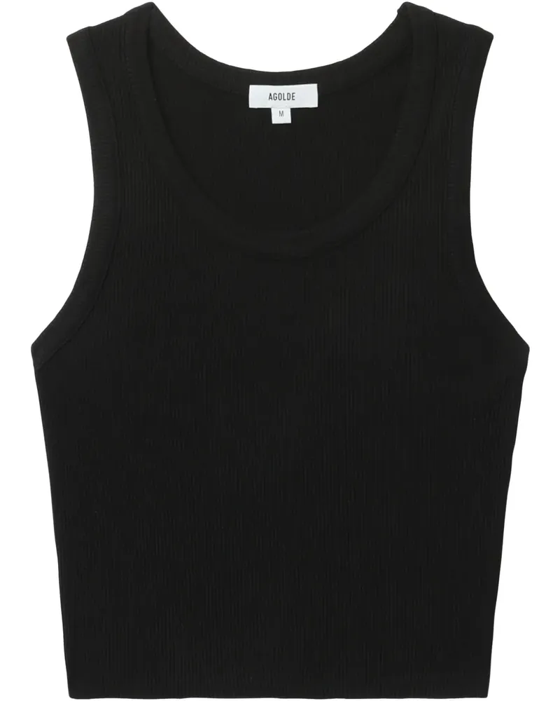 AGOLDE Geripptes Tanktop - Schwarz Schwarz