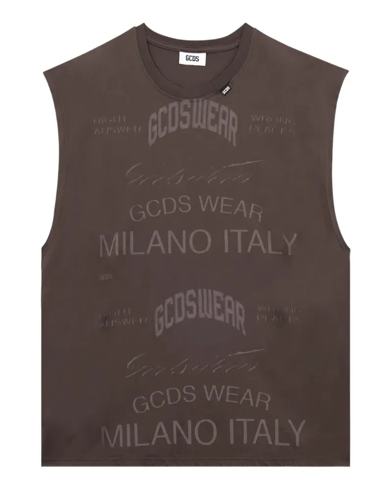 GCDS Ärmelloser Pullunder - Braun Braun