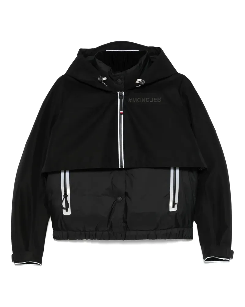 Moncler Jacke mit Logo-Print - Schwarz Schwarz