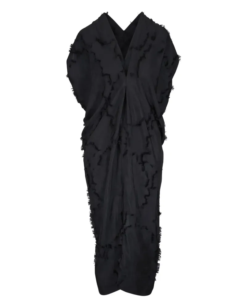 Zero + Maria Cornejo Aki Wave Kleid - Schwarz Schwarz