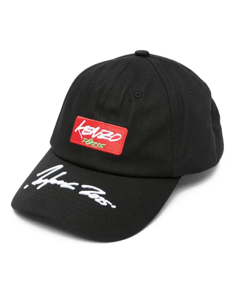 Kenzo Baseballkappe mit Logo-Patch - Schwarz Schwarz