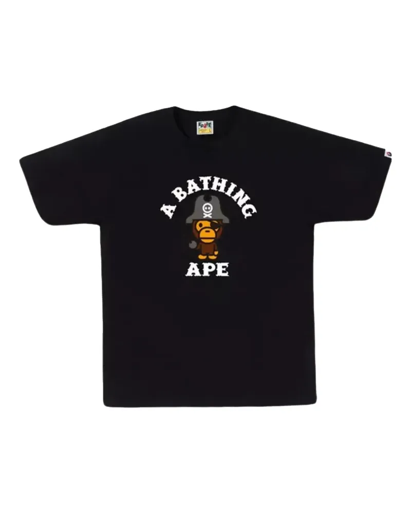 BAPE Milo Pirate T-Shirt - Schwarz Schwarz