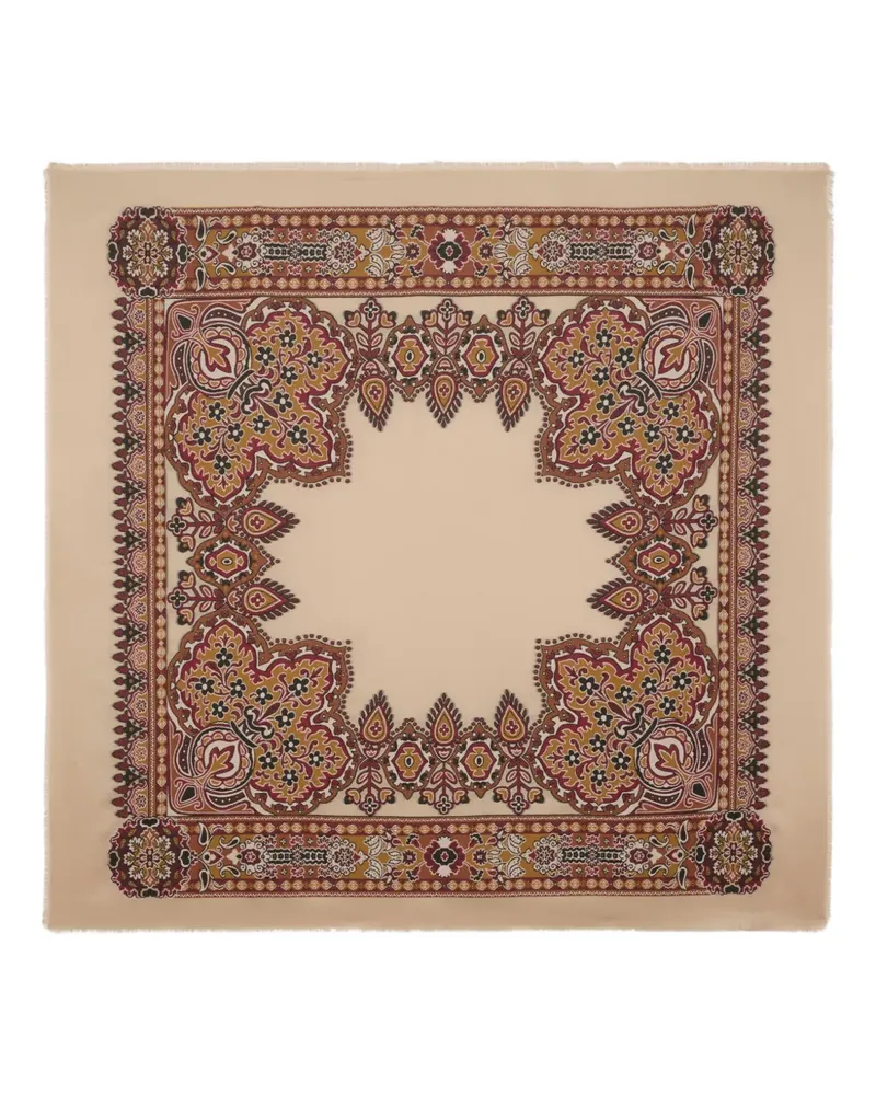 Etro floral-jacquard scarf - Nude Nude