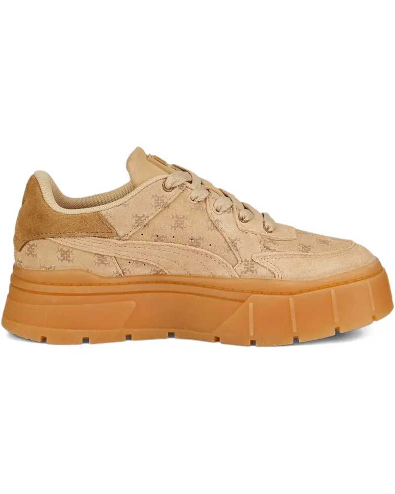 Puma Mayze Stack Edgy T7 Beige Sneakers - Nude Nude