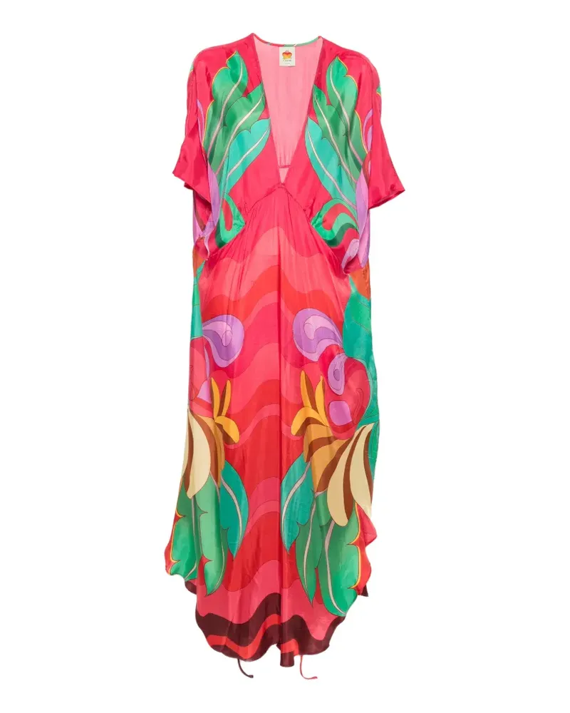 FARM Rio Banana Queen graphic-print maxi dress - Rosa Rosa