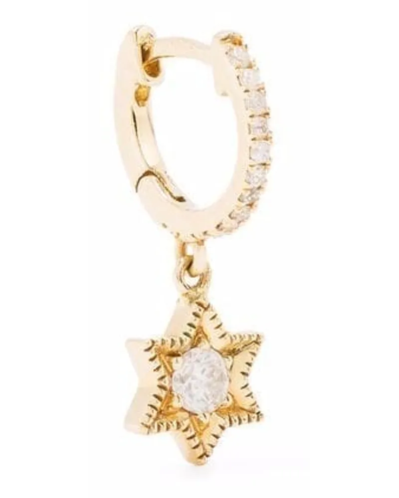 de Jaegher 18kt Gelbgoldcreole mit Diamantstern Gold