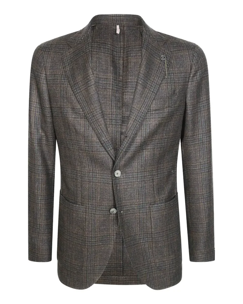 Biagio Santaniello prince of wales check blazer - Braun Braun