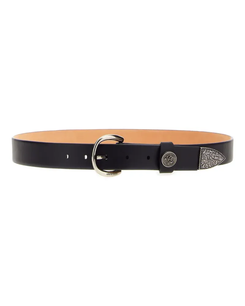 Roberto Cavalli buckle leather belt - Schwarz Schwarz