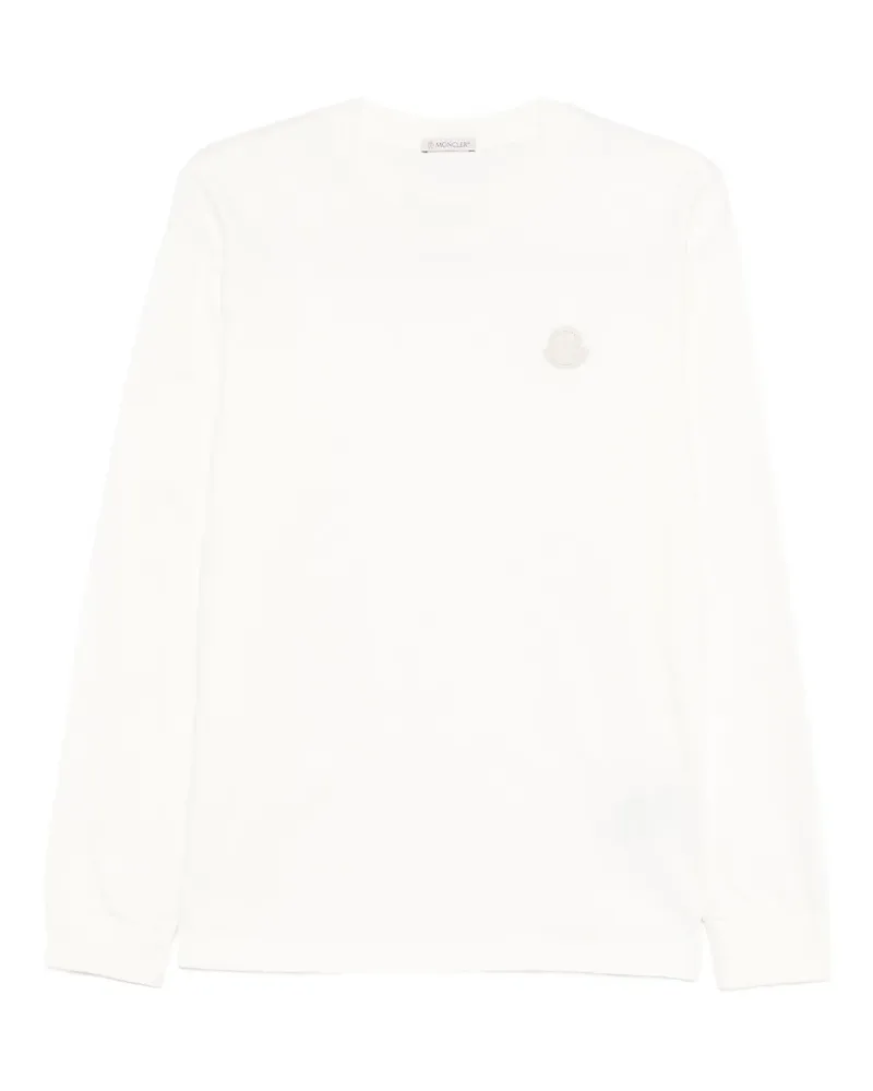 Moncler Klassisches Langarmshirt - Weiß Weiß